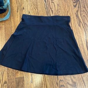 Loft cotton black flare skirt